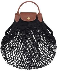 Longchamp - Le Pliage Filet Mesh Tote Cowhide; Cotton Hand Bags - Lyst