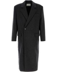 Saint Laurent - Charcoal Wool Jacket - Lyst