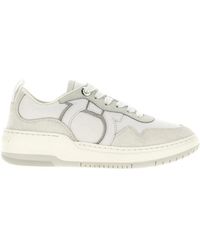 Ferragamo - Gancini Leather Sneakers - Lyst