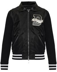 DSquared² - Bomber Jacket With Logo Patch - Lyst