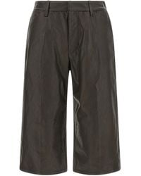 Lemaire - Leather Bermuda Shorts - Lyst