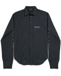 Balenciaga - Main Character Artwork Long-Sleeved Jersey Polo Shirt Clothing - Lyst