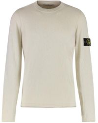 Stone Island - Cotton Blend Crew-Neck Sweater Sweatshirts - Lyst