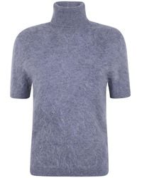 Seventy - Cashmere Short Sleeves Turtle Neck Sweater - Lyst