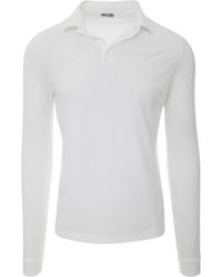 Zanone - Icecotton Slim Fit L/S Polo W/Buttons - Lyst