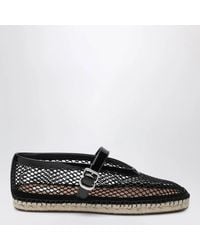 Alaïa - Alaia Mesh And Patent Leather Espadrilles - Lyst