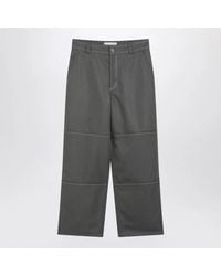 Ami Paris - Wool Canvas Workwear Trousers - Lyst