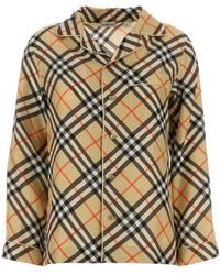 Burberry - Embroidered Silk Shirt - Lyst