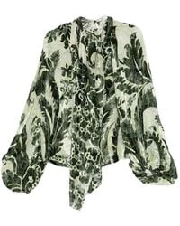 F.R.S For Restless Sleepers - Printed Silk Blouse - Lyst