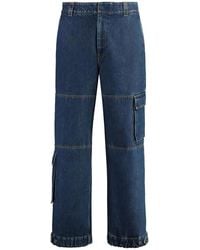 Gucci - Denim Pants With Label - Lyst