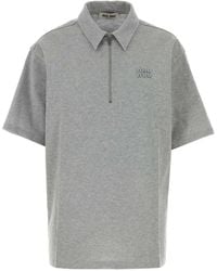 Miu Miu - Cotton Blend Oversize Polo Shirt - Lyst