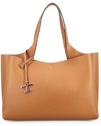 Tod's - T Timeless Medium Leather Tote - Lyst
