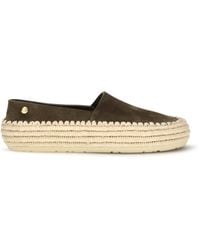 Loewe - Rio Suede And Raffia Espadrillas - Lyst