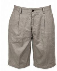 Devore - Mud Cotton Pleated Detail Shorts - Lyst