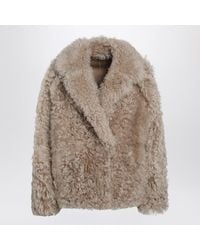 Blancha - Short Hazelnut Fur Jacket - Lyst