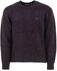 Carhartt - Mélange Crew Neck Knit With Embroidered Logo - Lyst