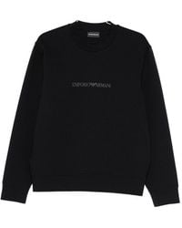 Emporio Armani - Logo Cotton Sweatshirt - Lyst