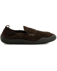 Prada - Speedrock Suede Slip-On Loafers - Lyst