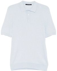 Tagliatore - Polo Shirt With Cable Knit - Lyst