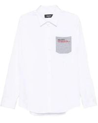 DSquared² - Logo-Print Patch-Pocket Shirt - Lyst
