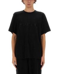 Helmut Lang - Short-Sleeve T-Shirt With Embossed Logo - Lyst