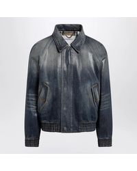 Burberry - Coated Denim Aviator Jacket - Lyst
