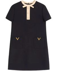 Valentino - Wool And Silk Mini Dress - Lyst