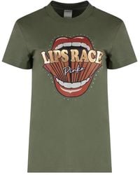 Pinko - Cotton Crew-Neck T-Shirt - Lyst
