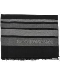 Emporio Armani - Viscose And Modal-Blend Scarf - Lyst