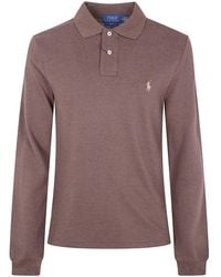 Polo Ralph Lauren - Long Sleeve Knit Polo Shirt - Lyst