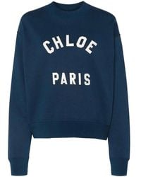 Chloé - Varsity Logo Cotton Sweatshirt - Lyst
