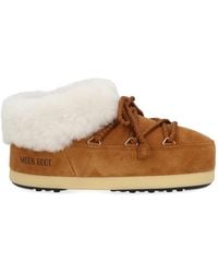 Moon Boot - Evx Suede Mules With Sheepskin Trim - Lyst