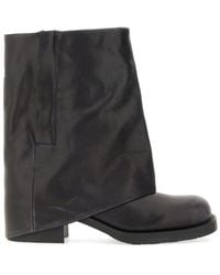 Ash - Tijuana Draped Calf Leather Ankle Boots - Lyst