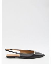 Tod's - Leather Slingback Ballerinas - Lyst