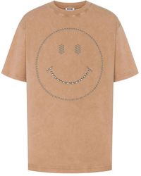 Moschino - Smiley Face Studded Short-Sleeve T-Shirt - Lyst