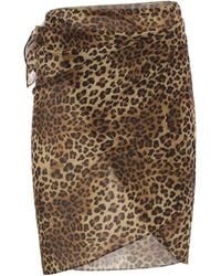 MC2 Saint Barth - Cotton And Silk Animal Print Pareo - Lyst
