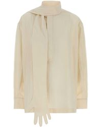 Jean Paul Gaultier - Ivory Lyocell Blend Blouse - Lyst