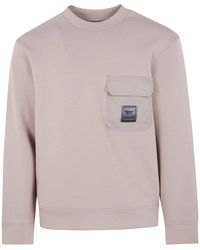 Emporio Armani - Round Neck With Pocket Sweatshirt - Lyst