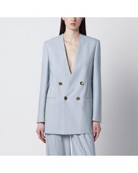 Alberta Ferretti - Light Double-Breasted Tweed Jacket - Lyst