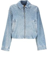 MICHAEL Michael Kors - Michael By Michael Kors Denim Bomber Jacket - Lyst