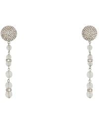 Alessandra Rich - Crystal Earring With Glass Pendant - Lyst