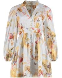 Zimmermann - Ascension Plunge Mini Dress - Lyst