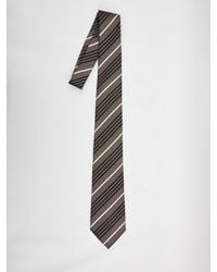 Saint Laurent - Striped Tie - Lyst