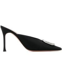 AMINA MUADDI - Satin Camelia Mules - Lyst