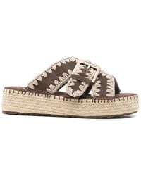 Mou - Jute Platform Sandals - Lyst