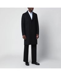 Harris Wharf London - Anthracite Single-Breasted Wool Coat - Lyst