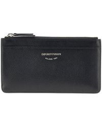 Emporio Armani - Faux Leather Cardholder Pouch - Lyst