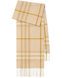 Burberry - Embroidered Cashmere Scarf - Lyst