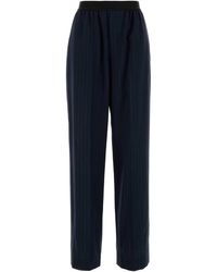 パンツ BALENCIAGA STRIPED PANTS WITH ELASTIC Balenciaga Striped Pants With Elastic in Blue | Lyst