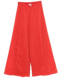 forte_forte - Voile Cotton And Silk Trousers - Lyst